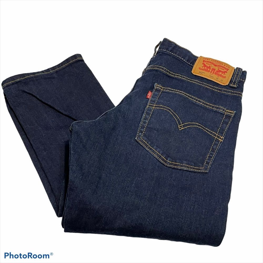 Levis 502 Adult Sz 28 Dark Wash Taper Jeans